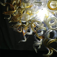 DIY handmade mouth blown glass chandelier modern lighting