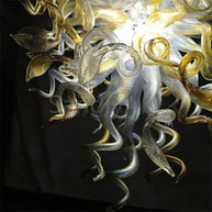 DIY handmade mouth blown glass chandelier modern lighting