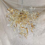 DIY handmade mouth blown glass chandelier modern lighting