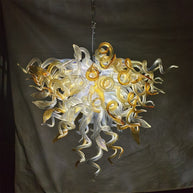 DIY handmade mouth blown glass chandelier modern lighting
