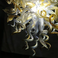 DIY handmade mouth blown glass chandelier modern lighting