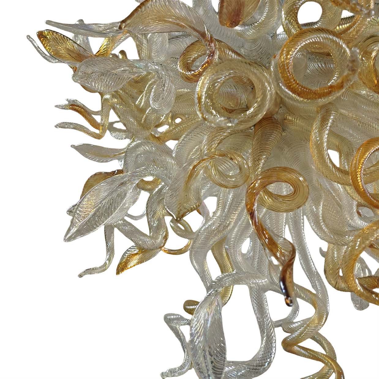 DIY handmade mouth blown glass chandelier modern lighting