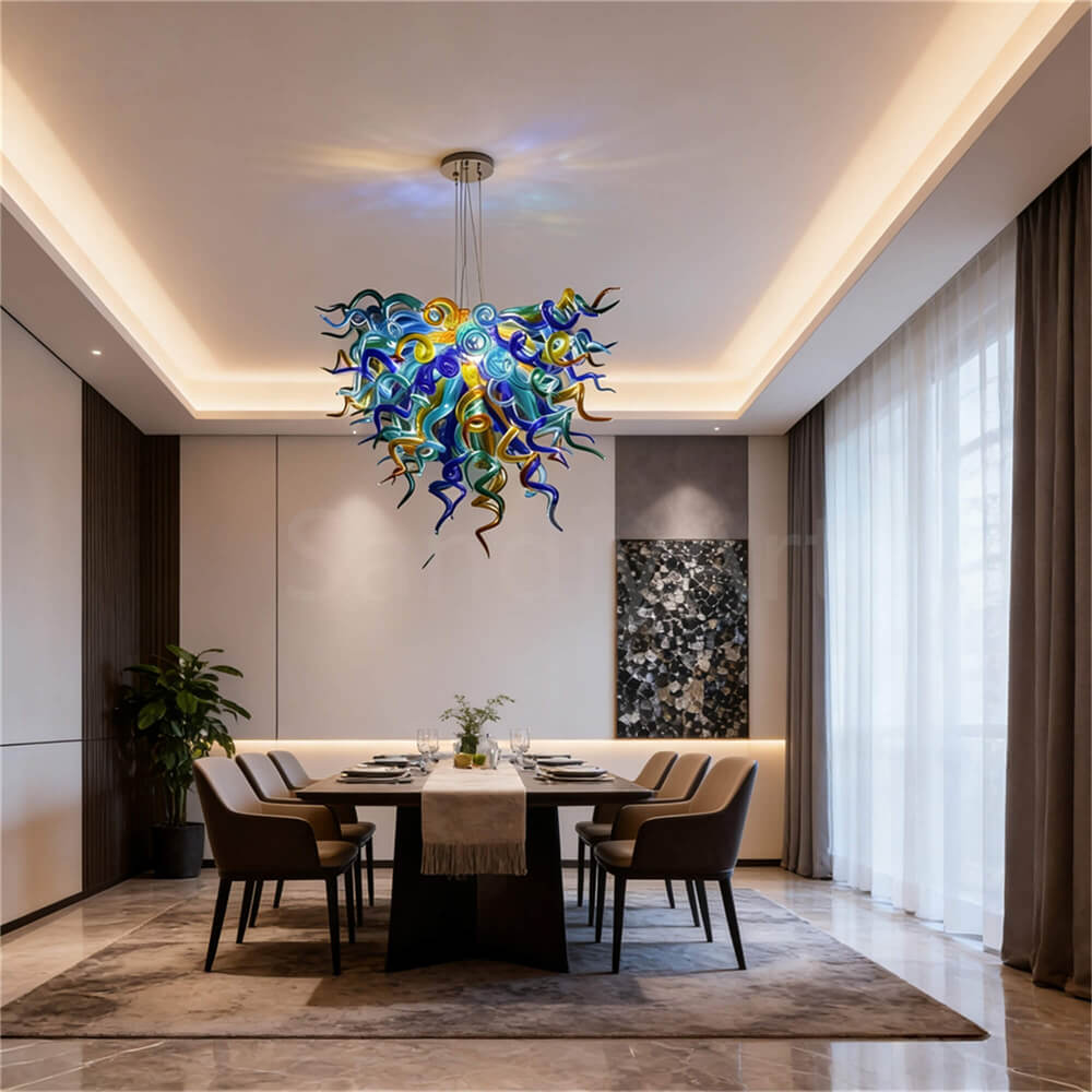 Dining room decoration DIY blown glass chandelier manufacturer
