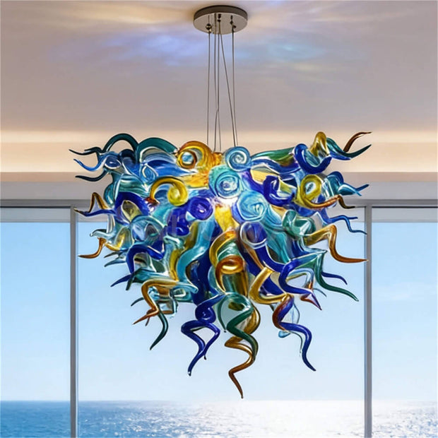 Dining room decoration DIY blown glass chandelier manufacturer