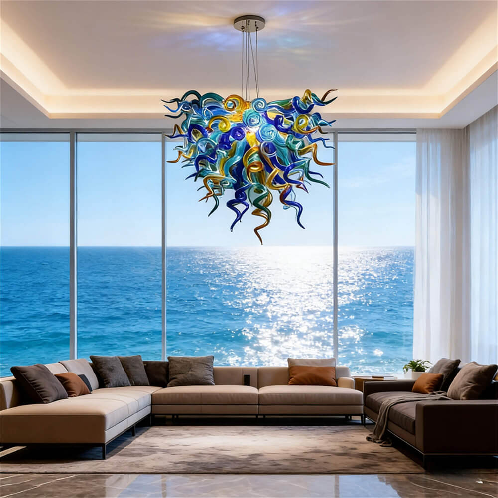 Dining room decoration DIY blown glass chandelier manufacturer