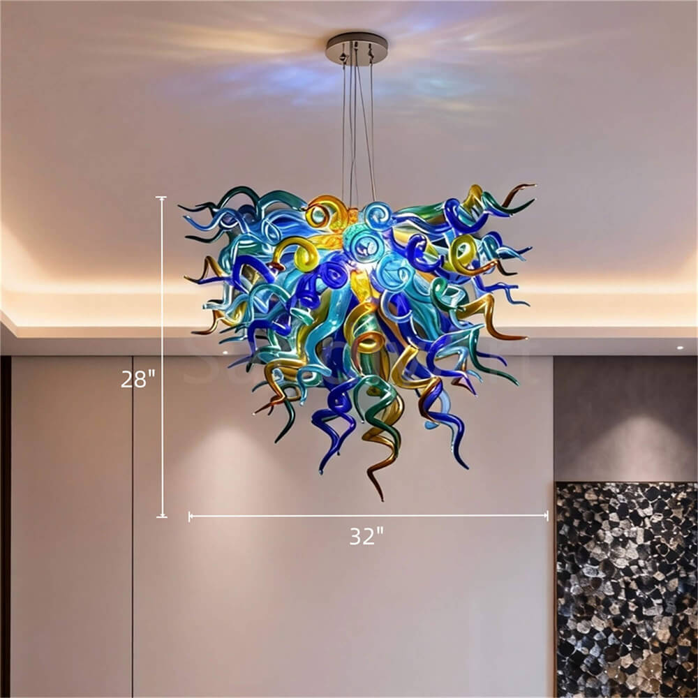 Dining room decoration DIY blown glass chandelier manufacturer