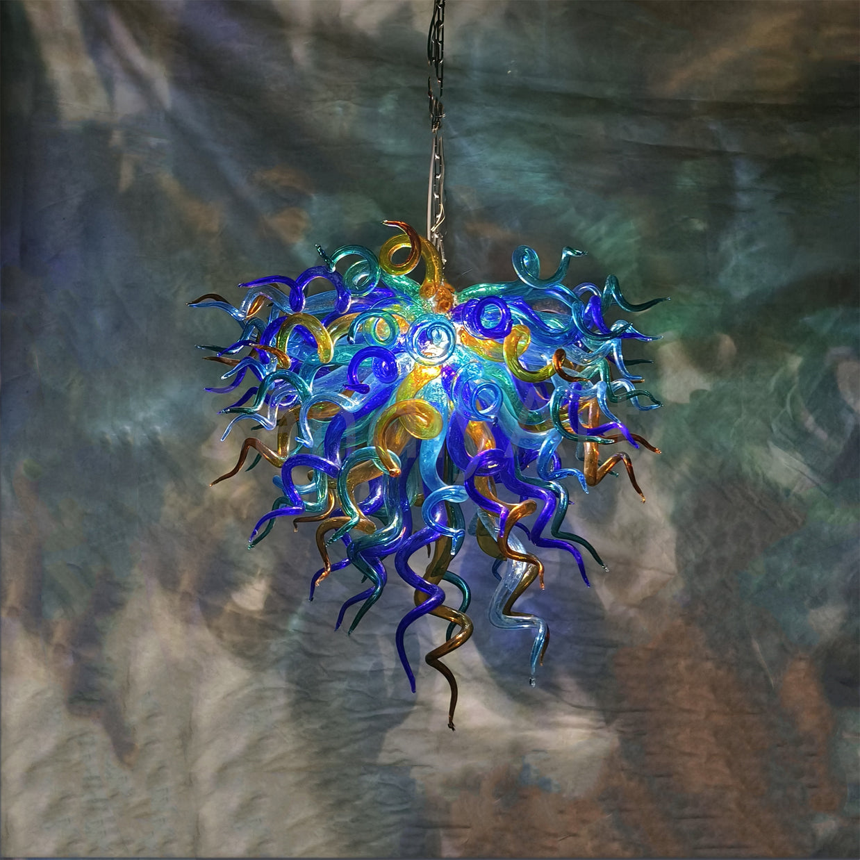 Dining room decoration DIY blown glass chandelier manufacturer