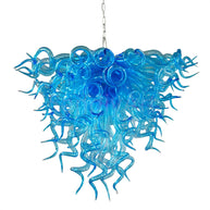 Blue color hand made art Blown Glass Chandelier modern design