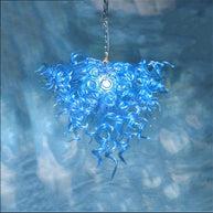Blue color hand made art Blown Glass Chandelier modern design