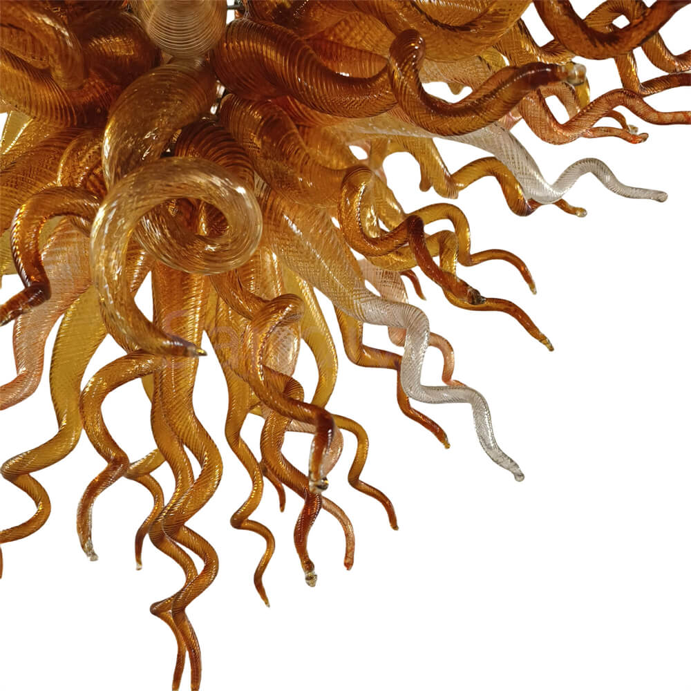 Luxury gold blown glass Artistic Pendant Light dining room decoration
