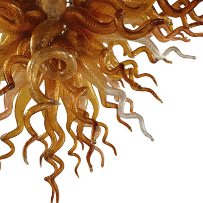 Luxury gold blown glass Artistic Pendant Light dining room decoration