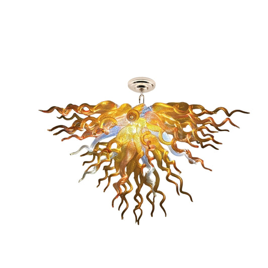 Luxury gold blown glass Artistic Pendant Light dining room decoration