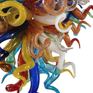 Mini hand blown glass chandelier multicolor for bedroom