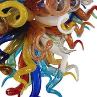 Mini hand blown glass chandelier multicolor for bedroom