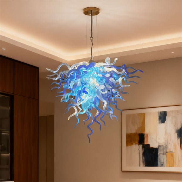 blue modern style chandelier