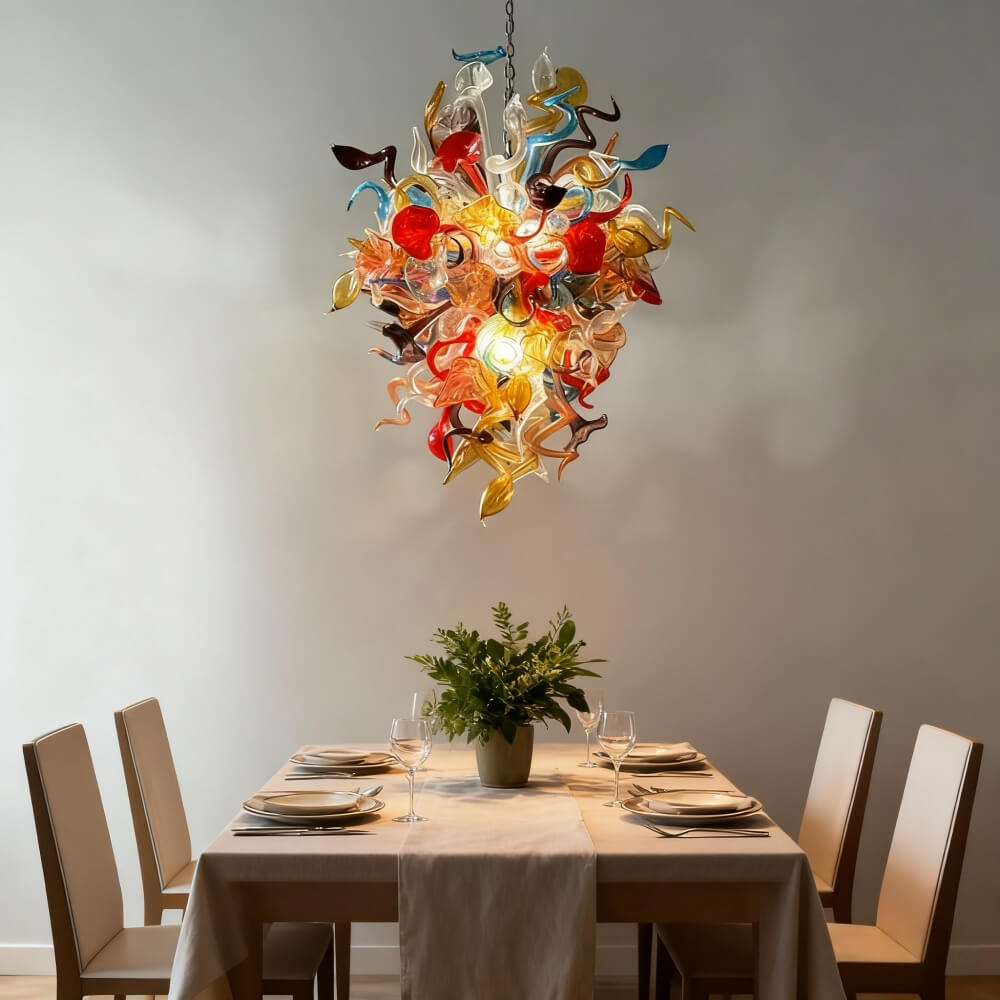 wedding blown glass chandelier 