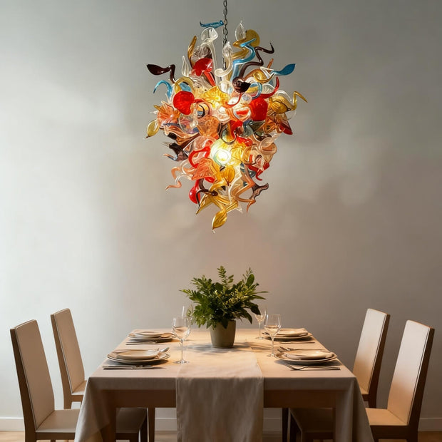 wedding blown glass chandelier 