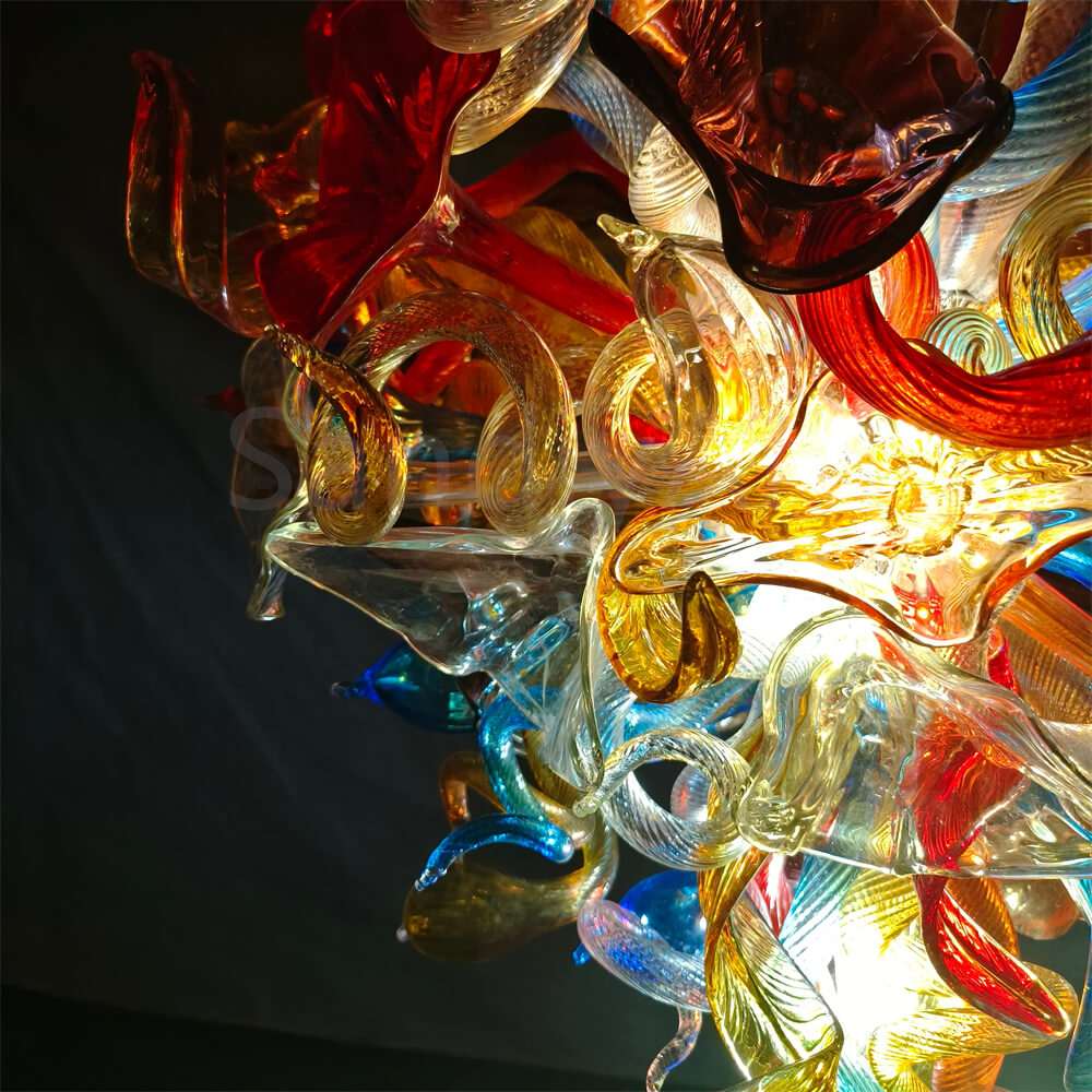 wedding blown glass chandelier 