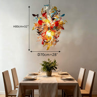 wedding blown glass chandelier 