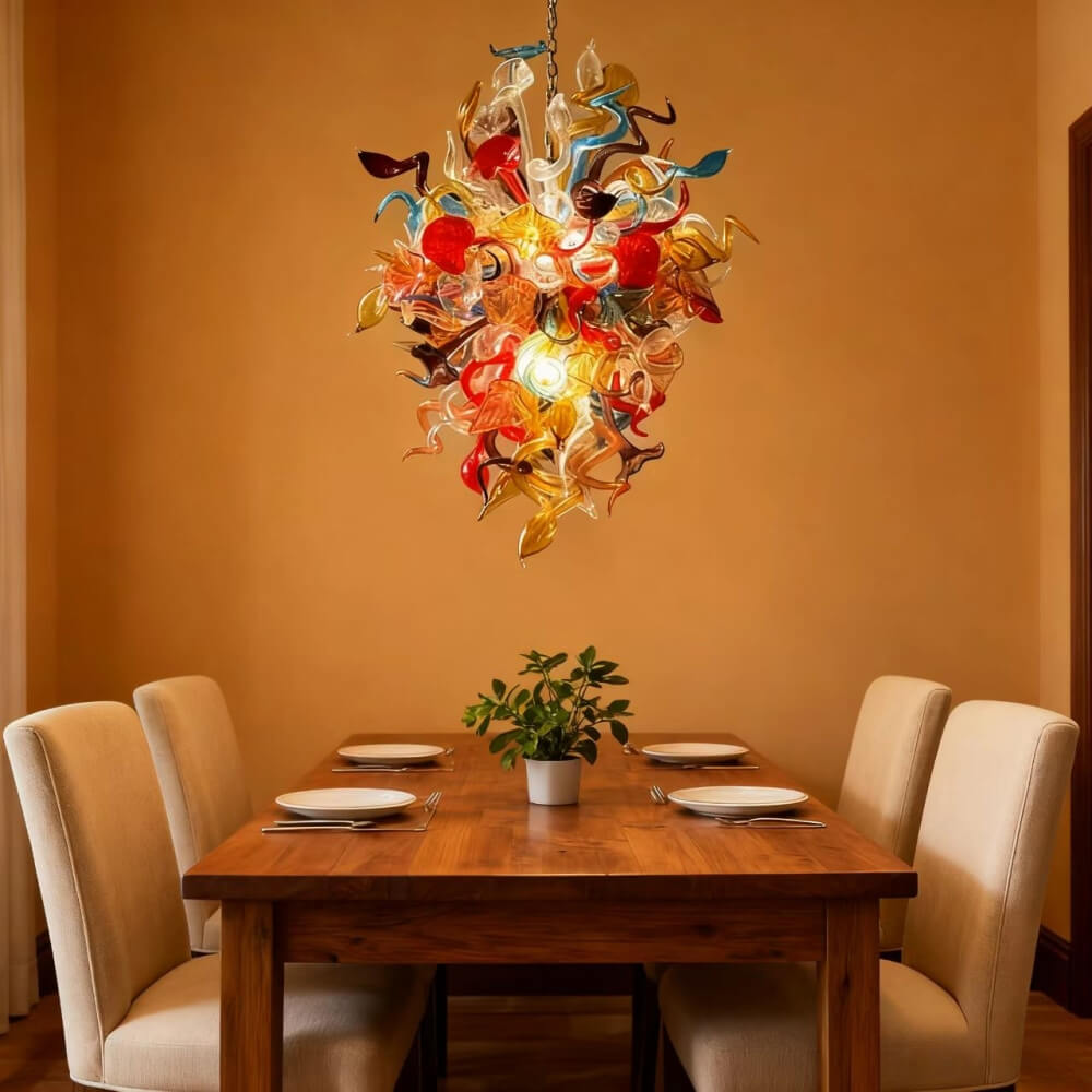 wedding blown glass chandelier 