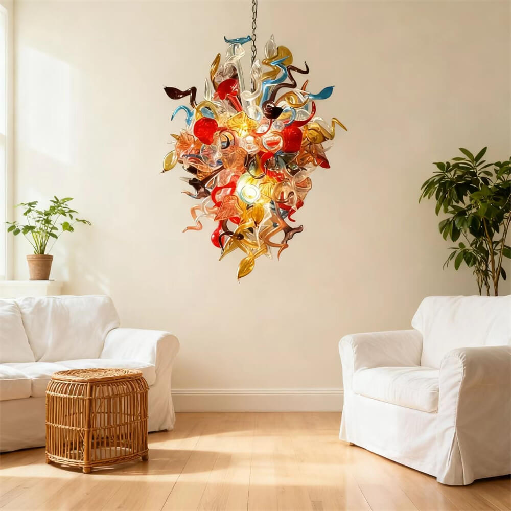 wedding blown glass chandelier 
