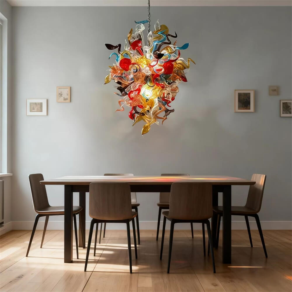 wedding blown glass chandelier 