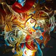 wedding blown glass chandelier 