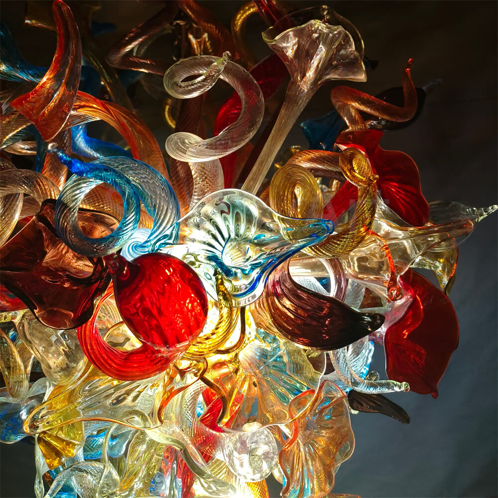 wedding blown glass chandelier 