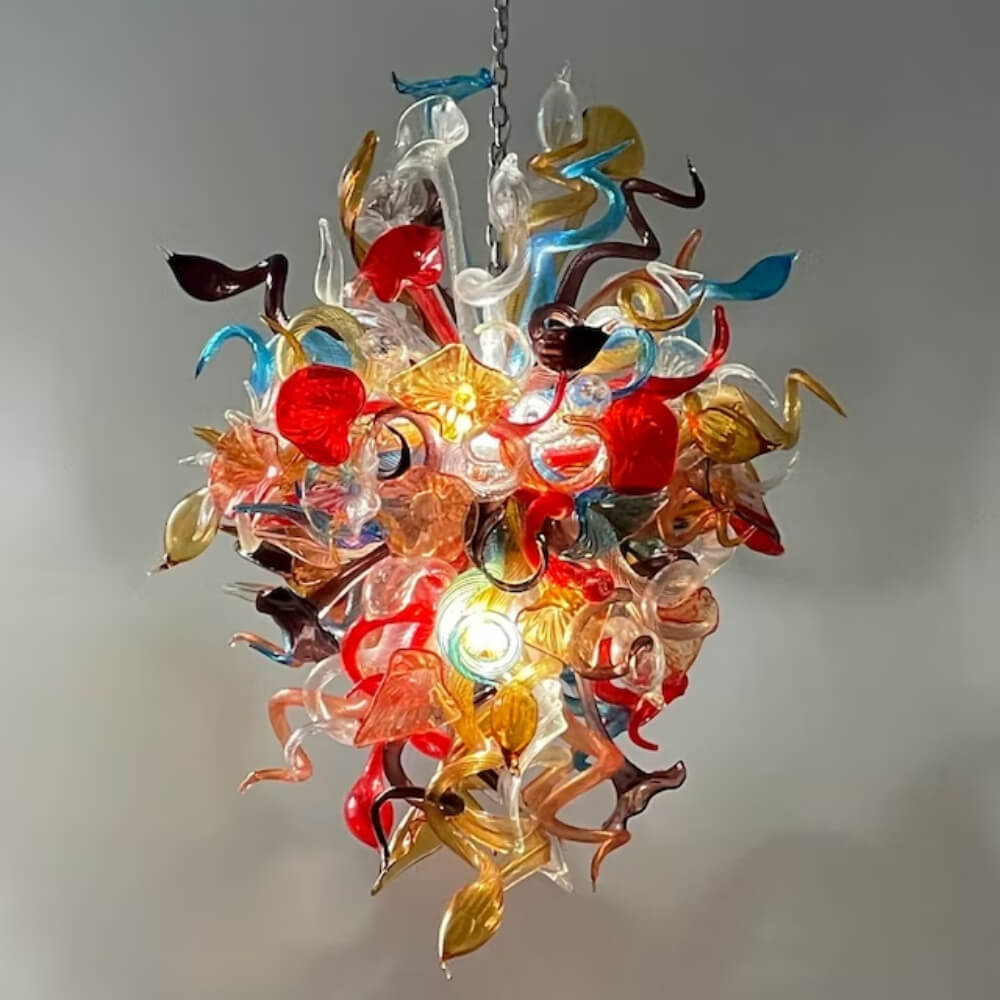 wedding blown glass chandelier 