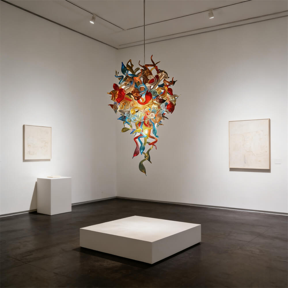 Colorful glass wedding chandelier decoration chihuly style lighting