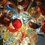 Colorful glass wedding chandelier decoration chihuly style lighting