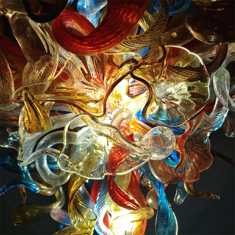 Colorful glass wedding chandelier decoration chihuly style lighting