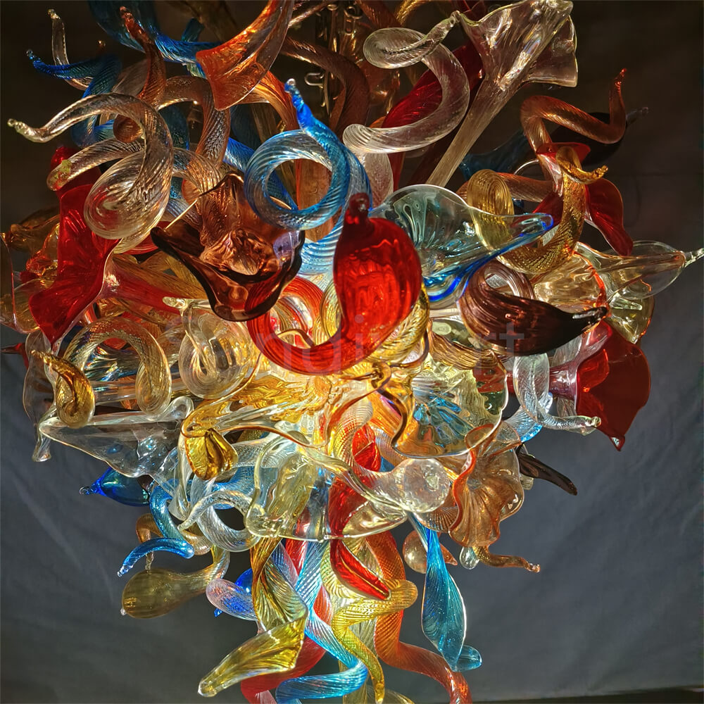 Colorful glass wedding chandelier decoration chihuly style lighting