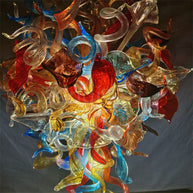 Colorful glass wedding chandelier decoration chihuly style lighting