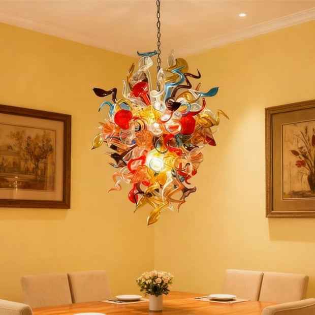 wedding blown glass chandelier 