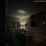 Blue and white color DIY hand made blown glass chandelier