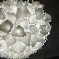 95cm Custom glass art white flower chandelier wholesale price