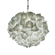 95cm Custom glass art white flower chandelier wholesale price