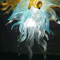 Gorgeous blown art glass chandelier luxury color custom design