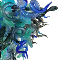 Custom design art blown glass chandelier handmade DIY lighting