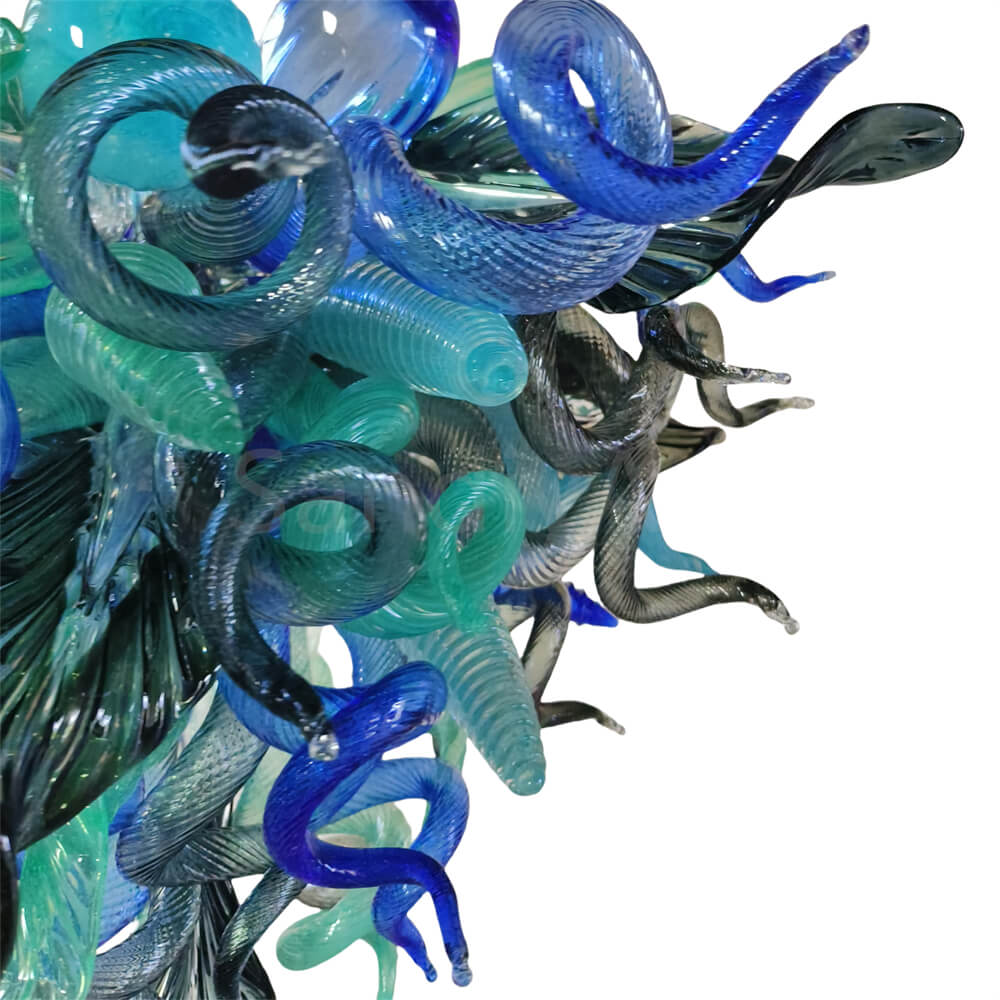 Custom design art blown glass chandelier handmade DIY lighting
