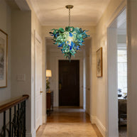 Custom design art blown glass chandelier handmade DIY lighting