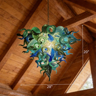 Custom design art blown glass chandelier handmade DIY lighting