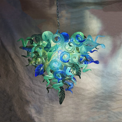 Custom design art blown glass chandelier handmade DIY lighting
