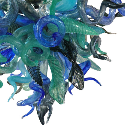 Custom design art blown glass chandelier handmade DIY lighting