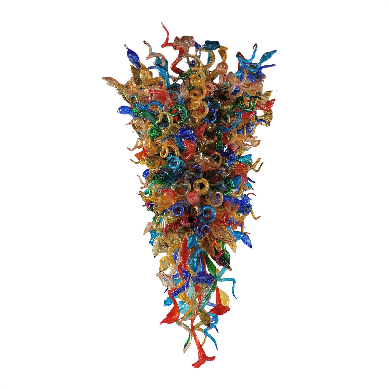 Luxury multicolor hand made villa chandelier colored glaze
