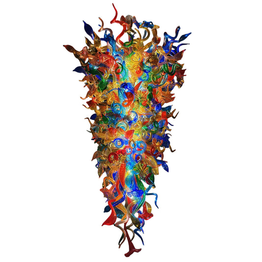 Luxury multicolor hand made villa chandelier colored glaze