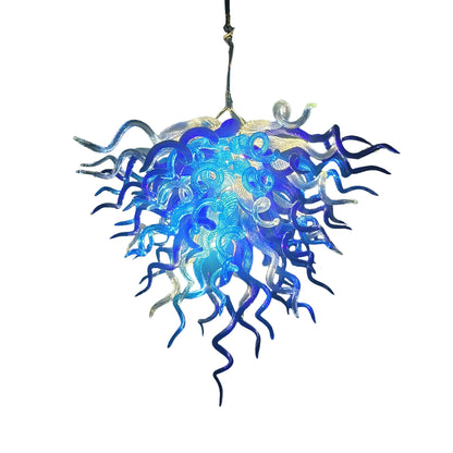 Blowing glass blue chihuly style chandelier cost