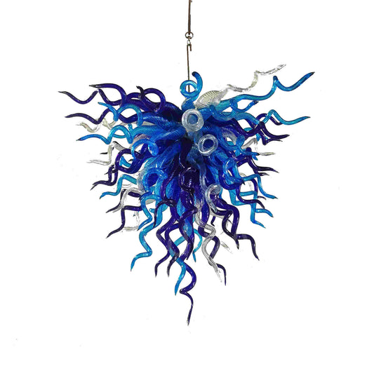 Blowing glass blue chihuly chandelier cost