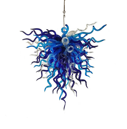 Blowing glass blue chihuly style chandelier cost